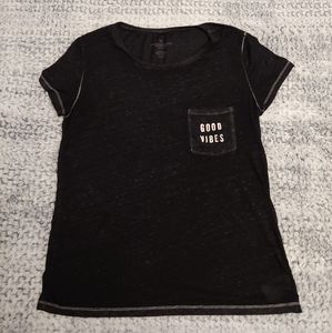 "Good Vibes" Pocket Burnout Tee